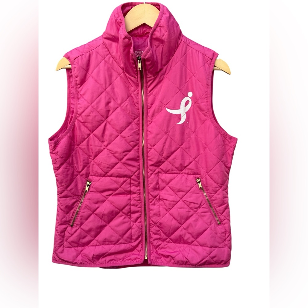 Susan G. Komen Quilted Vest Womens Medium Pink Breast Cancer Awareness